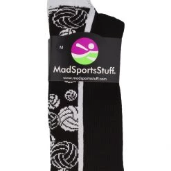 MadSportsStuff Volleyball Socks Crazy Volleyball Logo Over The Calf Socks (multiple Colors)