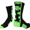 TCK Shamrock Lucky Clover Socks Crew Length Basketball Socks