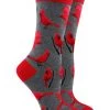 WHD Crazy Socks - Crew Cardinal Bird Socks For Women Gift For Bird Lovers