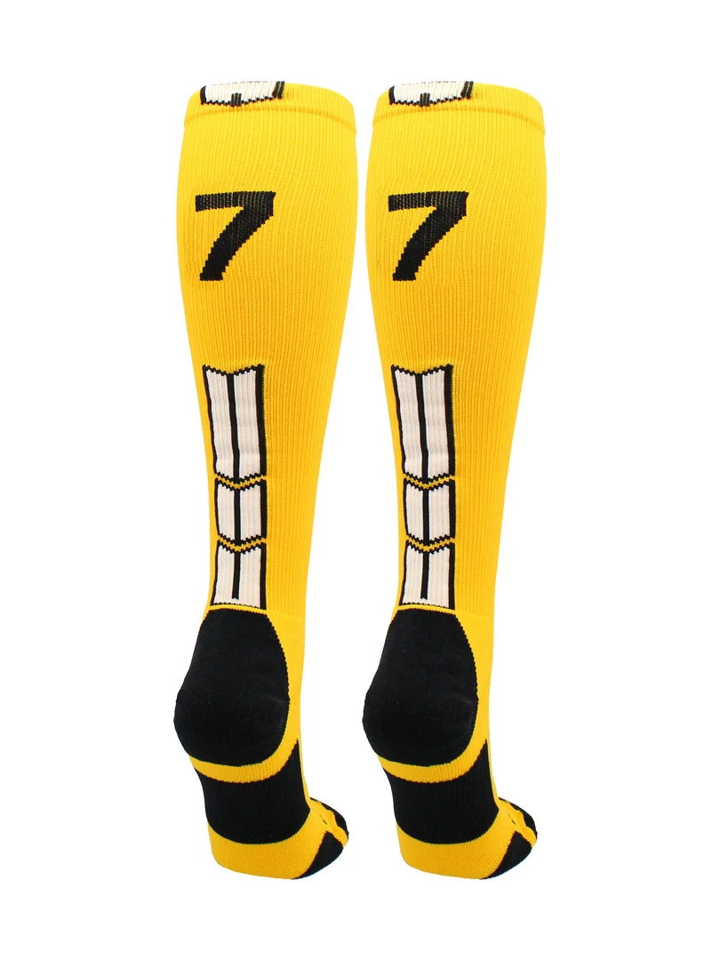 MadSportsStuff Softball Socks Gold Player ID Custom Number Over The Calf Socks For Softball Baseball Football Boys And Girls 52 MadSportsStuff Softball Socks Gold Player ID Custom Number Over The Calf Socks For Softball Baseball Football Boys And Girls