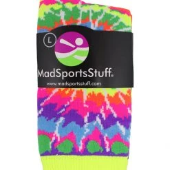 MadSportsStuff Basketball Socks Crazy Tie Dye Crew Socks Basketball Volleyball Lacrosse Football For Girls Or Boys