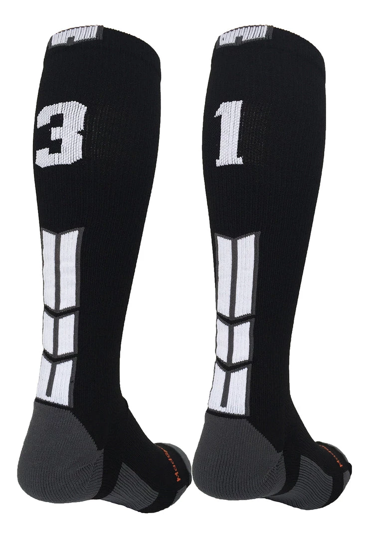 MadSportsStuff Softball Socks Black Player ID Custom Number Over The Calf Socks For Softball Baseball Football Boys And Girls 99 MadSportsStuff Softball Socks Black Player ID Custom Number Over The Calf Socks For Softball Baseball Football Boys And Girls