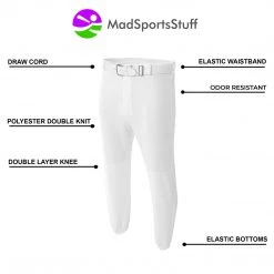 MadSportsStuff Youth Baseball Pants Elastic Bottom Boys Basic Line
