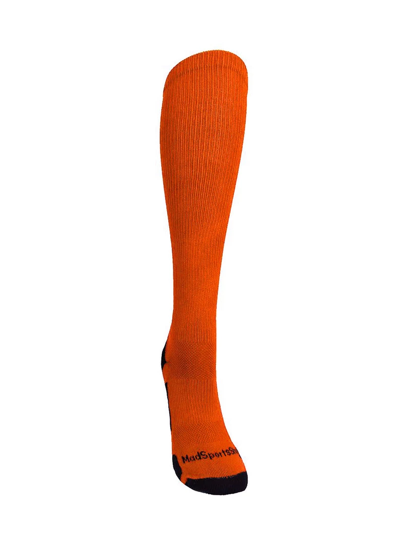 MadSportsStuff Orange And Black Player ID Custom Number Over The Calf Socks For Softball Baseball Football Boys And Girls 2 MadSportsStuff Orange And Black Player ID Custom Number Over The Calf Socks For Softball Baseball Football Boys And Girls