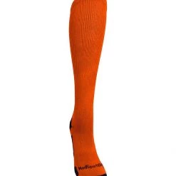 MadSportsStuff Softball Socks Orange And Black Player ID Custom Number Over The Calf Socks For Softball Baseball Football Boys And Girls