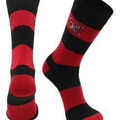 TCK Texas Tech Red Raiders Socks Game Day Striped Crew Socks All Schools
