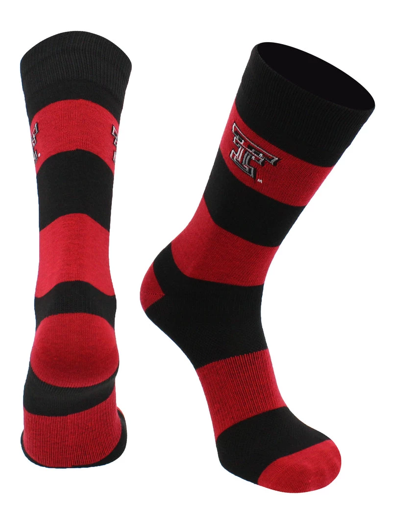 TCK Texas Tech Red Raiders Socks Game Day Striped Crew Socks All Schools 2 TCK Texas Tech Red Raiders Socks Game Day Striped Crew Socks All Schools