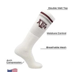 TCK All Schools Texas A&M Aggies Socks Throwback Tube