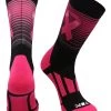 TCK Stripes Breast Cancer Awareness Sublimated Crew Socks
