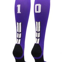 MadSportsStuff Purple Player ID Custom Number Over The Calf Socks For Softball Baseball Football Boys And Girls Softball Socks 174 MadSportsStuff Purple Player ID Custom Number Over The Calf Socks For Softball Baseball Football Boys And Girls Softball Socks