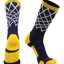 MadSportsStuff Elite Basketball Socks With Net Crew Length - Made In The USA