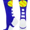 MadSportsStuff Softball Logo Athletic Crew Socks (multiple Colors) Softball Socks