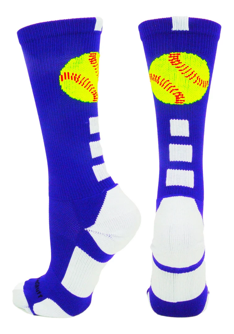 MadSportsStuff Softball Logo Athletic Crew Socks (multiple Colors) Softball Socks 1 MadSportsStuff Softball Logo Athletic Crew Socks (multiple Colors) Softball Socks