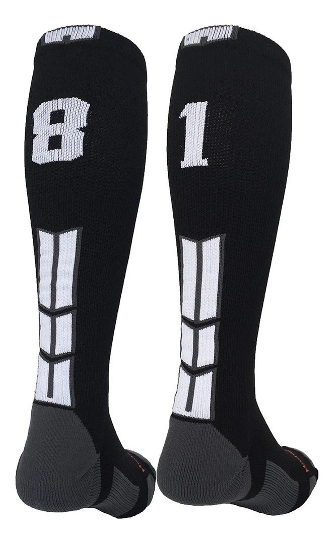 MadSportsStuff Softball Socks Black Player ID Custom Number Over The Calf Socks For Softball Baseball Football Boys And Girls 49 MadSportsStuff Softball Socks Black Player ID Custom Number Over The Calf Socks For Softball Baseball Football Boys And Girls