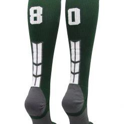 MadSportsStuff Dark Green Player ID Custom Number Over The Calf Socks For Softball Baseball Football Boys And Girls Softball Socks 155 MadSportsStuff Dark Green Player ID Custom Number Over The Calf Socks For Softball Baseball Football Boys And Girls Softball Socks