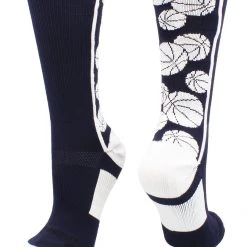 MadSportsStuff Crazy Basketball Logo Crew Socks (multiple Colors)