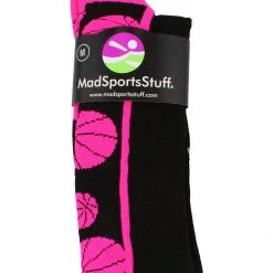 MadSportsStuff Crazy Basketball Logo Crew Socks (multiple Colors)