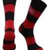 TCK NC State Wolfpack Socks Game Day Striped Crew Socks