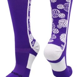 MadSportsStuff Crazy Volleyball Logo Crew Socks (multiple Colors) Volleyball Socks