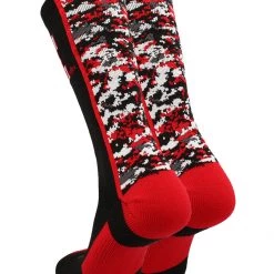 TCK All Schools Nebraska Cornhuskers Socks Digital Camo Crew