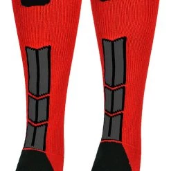 MadSportsStuff Red And Black Player ID Custom Number Over The Calf Socks For Softball Baseball Football Boys And Girls Baseball Socks 139 MadSportsStuff Red And Black Player ID Custom Number Over The Calf Socks For Softball Baseball Football Boys And Girls Baseball Socks