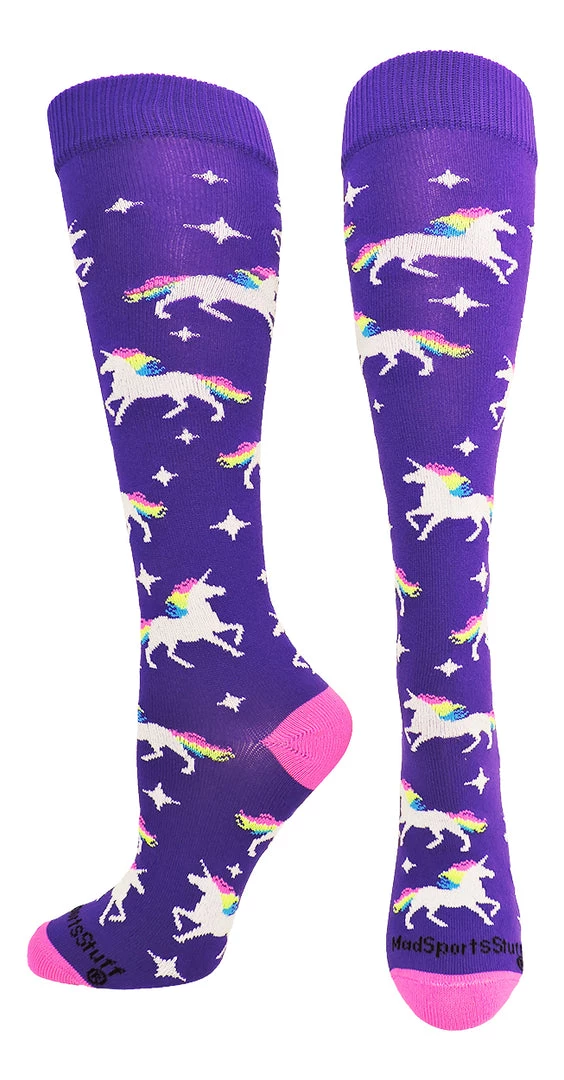 MadSportsStuff Softball Socks Neon Rainbow Unicorn Athletic Over The Calf Socks - For Softball Soccer - Youth And Adult 6 MadSportsStuff Softball Socks Neon Rainbow Unicorn Athletic Over The Calf Socks - For Softball Soccer - Youth And Adult