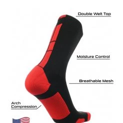 TCK Baseline 3.0 Athletic Crew Socks Adult Sizes Basketball Socks 35 TCK Baseline 3.0 Athletic Crew Socks Adult Sizes Basketball Socks