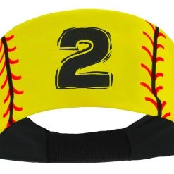 MadSportsStuff Softball Headband For Girls With Jersey Number (numbers 00-39) Headbands