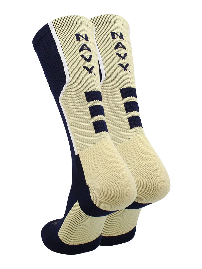 TCK United States Naval Academy Socks Navy Midshipmen Perimeter Crew Socks 2 TCK United States Naval Academy Socks Navy Midshipmen Perimeter Crew Socks