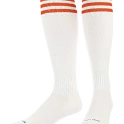 TCK Soccer Socks With Stripes- For Boys Or Girls- Men Or Women - Extra Cross-Stretch For Shin Guards