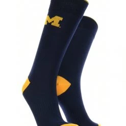 TCK Michigan Wolverines Dress Socks Dean's List Crew Length Socks All Schools