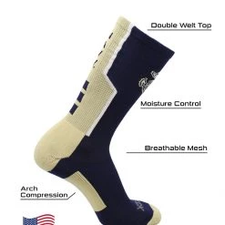 TCK United States Naval Academy Socks Navy Midshipmen Perimeter Crew Socks 9 TCK United States Naval Academy Socks Navy Midshipmen Perimeter Crew Socks