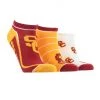 TCK USC Trojans No Show Socks Full Field 3 Pack All Schools