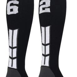 MadSportsStuff Softball Socks Black Player ID Custom Number Over The Calf Socks For Softball Baseball Football Boys And Girls 123 MadSportsStuff Softball Socks Black Player ID Custom Number Over The Calf Socks For Softball Baseball Football Boys And Girls