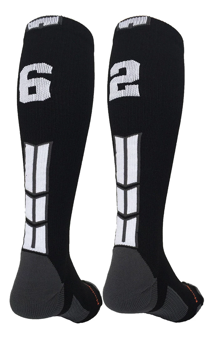 MadSportsStuff Softball Socks Black Player ID Custom Number Over The Calf Socks For Softball Baseball Football Boys And Girls 18 MadSportsStuff Softball Socks Black Player ID Custom Number Over The Calf Socks For Softball Baseball Football Boys And Girls