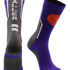 MadSportsStuff Baller Basketball Socks With Basketball Logo Crew Length
