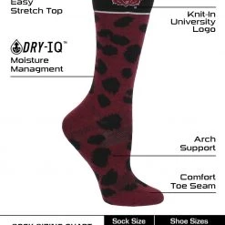 TCK All Schools Missouri State Bears Socks Womens Savage Crew Socks