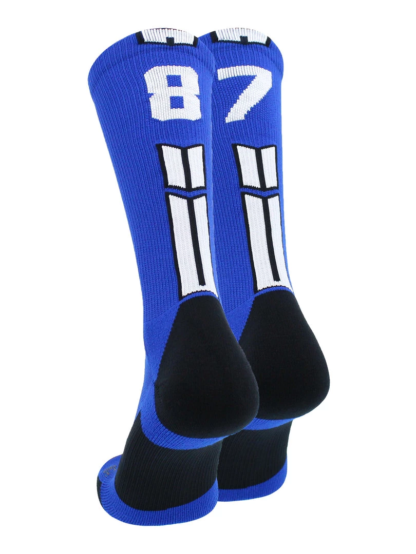 MadSportsStuff Volleyball Socks Royal Player ID Custom Number Crew Socks For Basketball Lacrosse Volleyball Boys And Girls 42 MadSportsStuff Volleyball Socks Royal Player ID Custom Number Crew Socks For Basketball Lacrosse Volleyball Boys And Girls