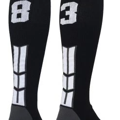 MadSportsStuff Softball Socks Black Player ID Custom Number Over The Calf Socks For Softball Baseball Football Boys And Girls 152 MadSportsStuff Softball Socks Black Player ID Custom Number Over The Calf Socks For Softball Baseball Football Boys And Girls