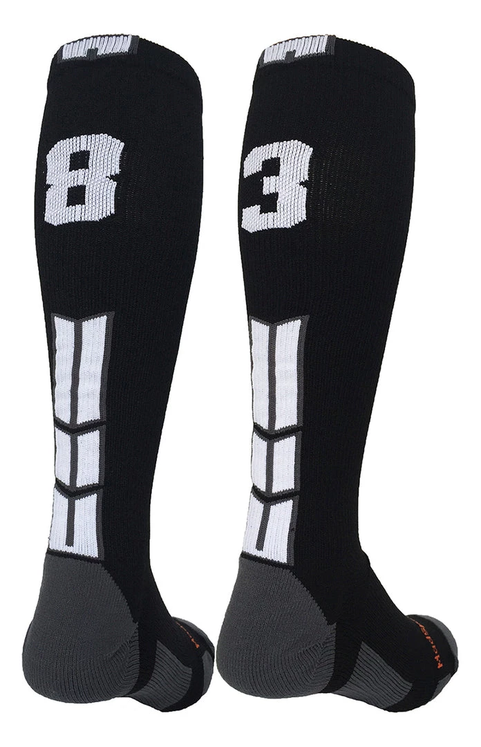 MadSportsStuff Softball Socks Black Player ID Custom Number Over The Calf Socks For Softball Baseball Football Boys And Girls 47 MadSportsStuff Softball Socks Black Player ID Custom Number Over The Calf Socks For Softball Baseball Football Boys And Girls