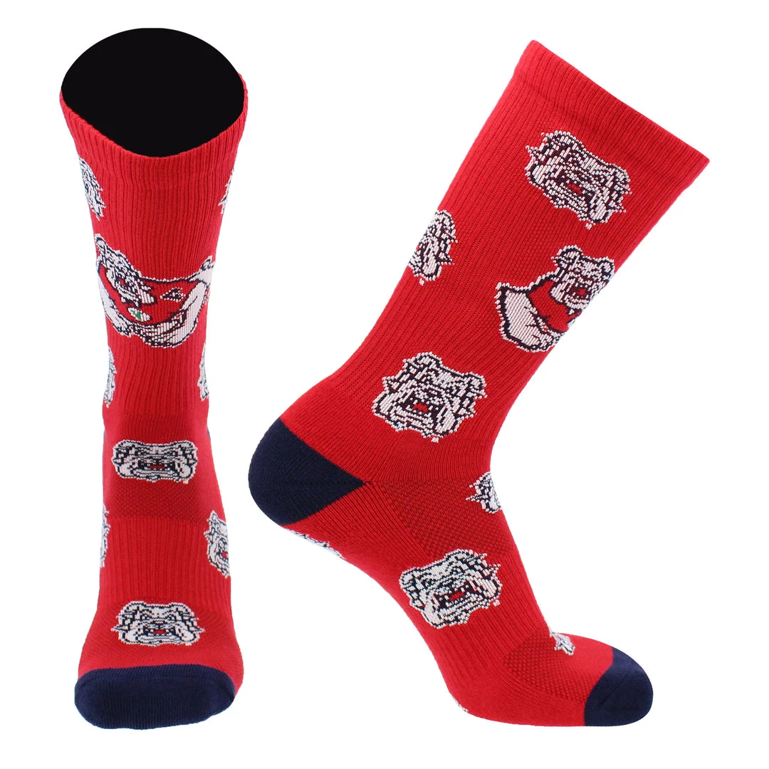 TCK Fresno State Bulldogs Socks Fresno State University Bulldogs Mayhem Crew Socks 2 TCK Fresno State Bulldogs Socks Fresno State University Bulldogs Mayhem Crew Socks