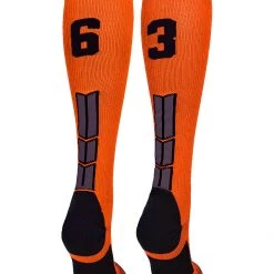 MadSportsStuff Softball Socks Orange And Black Player ID Custom Number Over The Calf Socks For Softball Baseball Football Boys And Girls 122 MadSportsStuff Softball Socks Orange And Black Player ID Custom Number Over The Calf Socks For Softball Baseball Football Boys And Girls