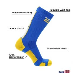 TCK Sports UCLA Bruins Socks Baseline 3.0 Crew