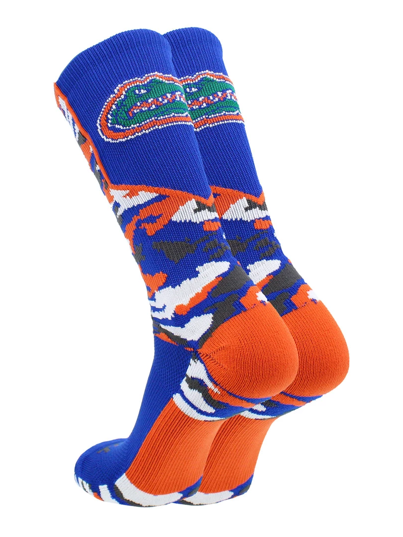 TCK Sports University Of Florida Gators Socks Woodland Camo Crew 2 TCK Sports University Of Florida Gators Socks Woodland Camo Crew