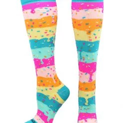 MadSportsStuff Rainbow Sprinkles Socks Over The Calf Length
