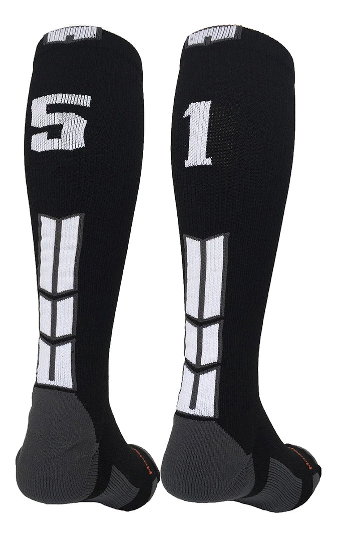 MadSportsStuff Softball Socks Black Player ID Custom Number Over The Calf Socks For Softball Baseball Football Boys And Girls 30 MadSportsStuff Softball Socks Black Player ID Custom Number Over The Calf Socks For Softball Baseball Football Boys And Girls