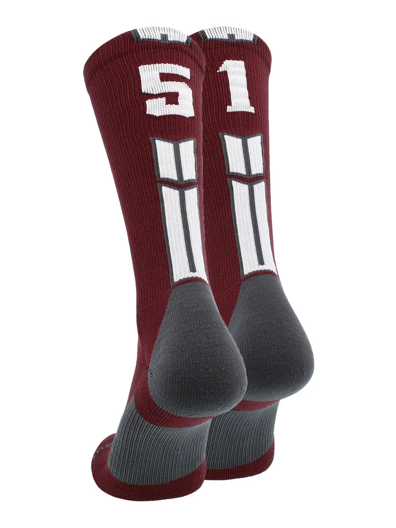 MadSportsStuff Maroon Player ID Custom Number Crew Socks For Basketball Lacrosse Volleyball Boys And Girls Volleyball Socks 29 MadSportsStuff Maroon Player ID Custom Number Crew Socks For Basketball Lacrosse Volleyball Boys And Girls Volleyball Socks