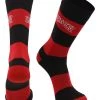 TCK All Schools UNLV Rebels Socks Game Day Striped Crew Socks