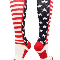 MadSportsStuff USA American Flag Stars And Stripes Over The Calf Socks