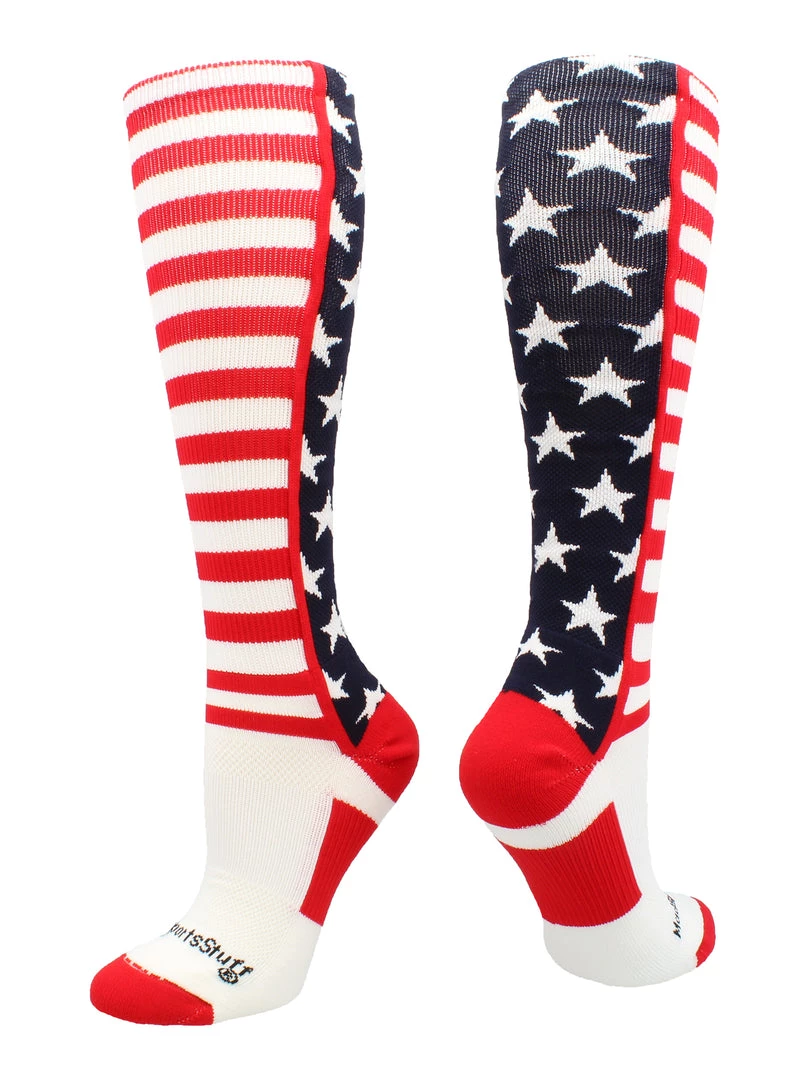 MadSportsStuff USA American Flag Stars And Stripes Over The Calf Socks 1 MadSportsStuff USA American Flag Stars And Stripes Over The Calf Socks